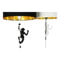 Miniatyrbillede 3 af 5: Gulvlampe DKD Home Decor 8424001827312 44 x 44 x 166 cm Sort Gylden Metal Hvid Harpiks 220 V 50 W (2 enheder)