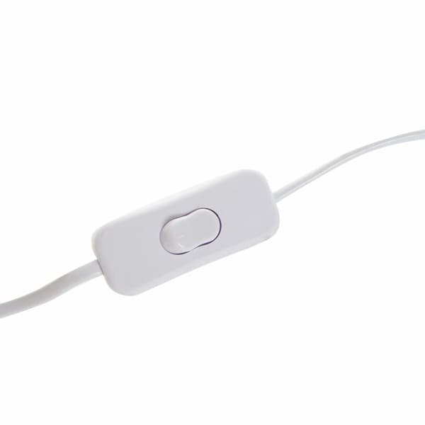 Bordlampe DKD Home Decor Hvid Natur Bambus 40 W 220 V 32 x 32 x 45,5 cm