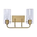 Miniatyrbillede 1 af 4: Væglampe DKD Home Decor Krystal Gylden Metal 220 V 50 W (41 x 17 x 24 cm)