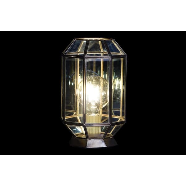 Bordlampe DKD Home Decor Krystal Blå Gylden 220 V Kobber 50 W Moderne (18 x 19 x 29 cm)