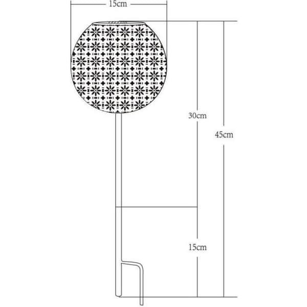 Solcellelampe Galix Retro Metal 15 x 45 cm Indretning