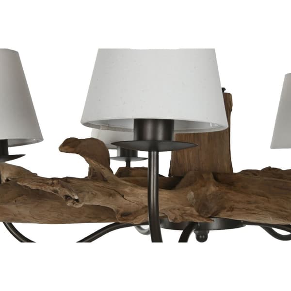 Loftslampe Home ESPRIT Jern Teak 90 x 90 x 35 cm