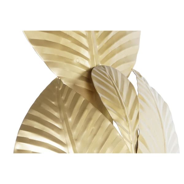 Seinälamppu DKD Home Decor Kullattu Metalli 220 V 50 W Kasvien lehtiä (37 x 14 x 58 cm)