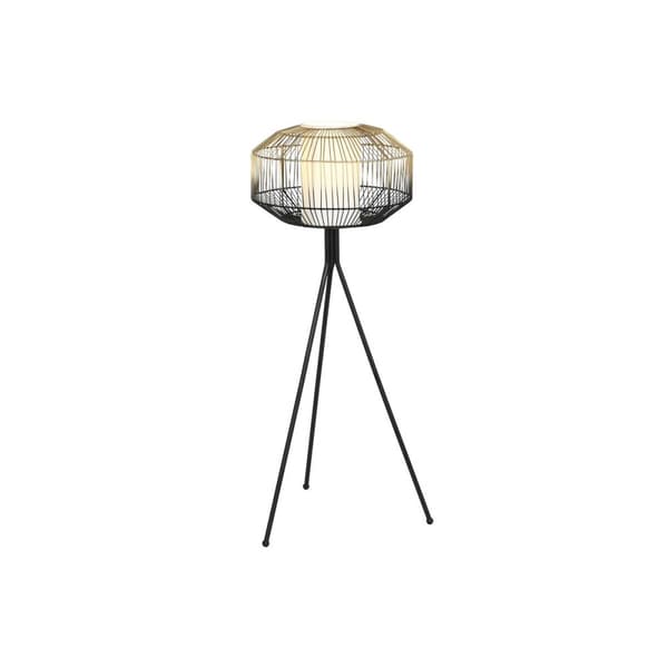 Lattialamppu DKD Home Decor Musta Kullattu Rauta 50 W 220 V 39 x 39 x 103 cm