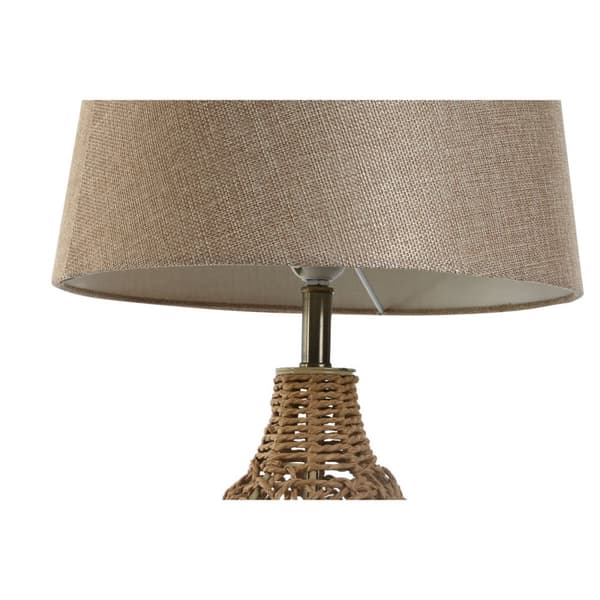 Pöytälamppu Home ESPRIT Ruskea Beige Kullattu Luonnollinen 50 W 220 V 33 x 33 x 60 cm