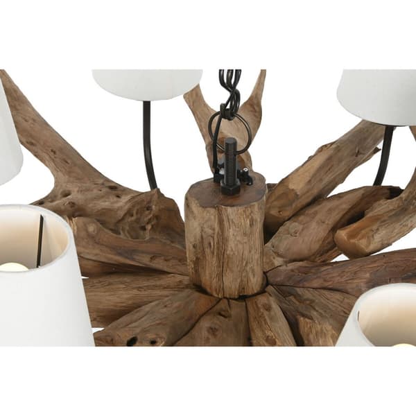 Loftslampe Home ESPRIT Jern Teak 130 X 130 X 35 cm
