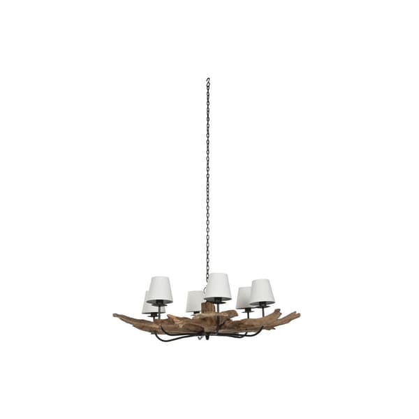 Kattolamppu Home ESPRIT Rauta tiikki 130 X 130 X 35 cm