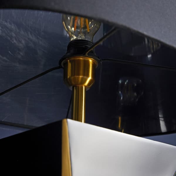 Svart och guld metalllampa H 62cm - VALERY