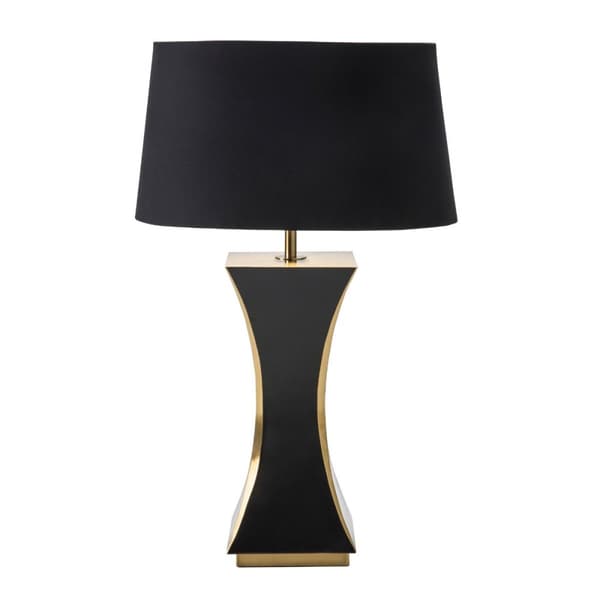 Svart och guld metalllampa H 62cm - VALERY