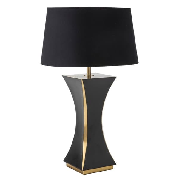 Svart och guld metalllampa H 62cm - VALERY