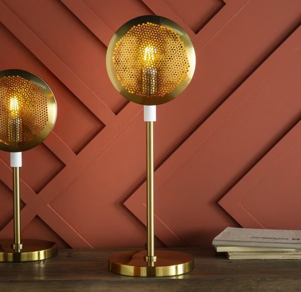 Stor gyllene bordslampa H 63cm - SONIK