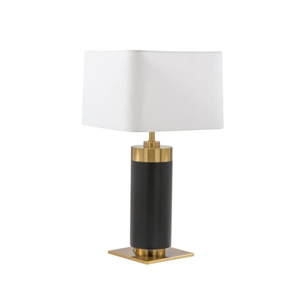Bordslampa i svart metall och guldfärgad mässing H73 cm - VENDOME