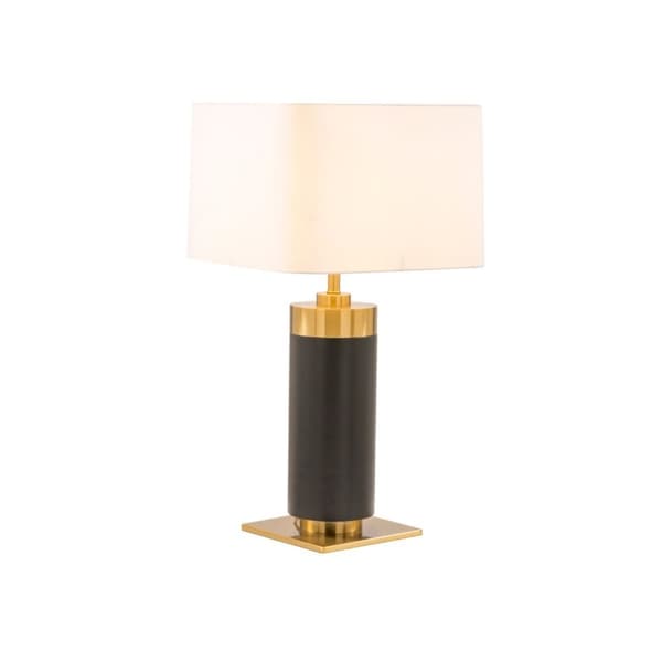Bordslampa i svart metall och guldfärgad mässing H73 cm - VENDOME