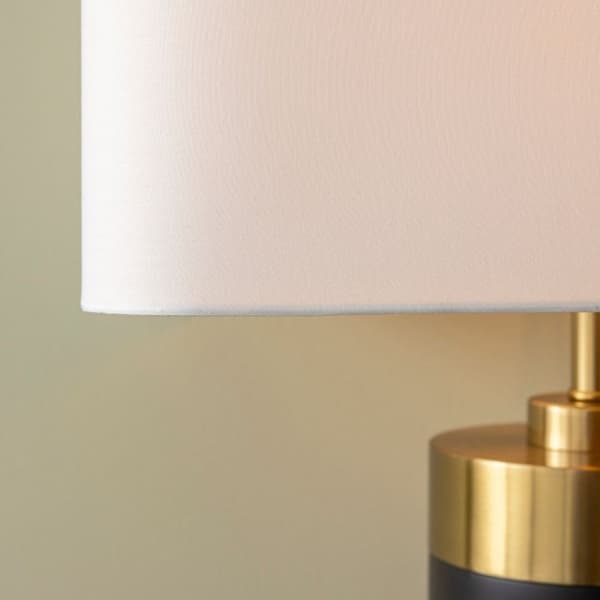 Bordslampa i svart metall och guldfärgad mässing H73 cm - VENDOME
