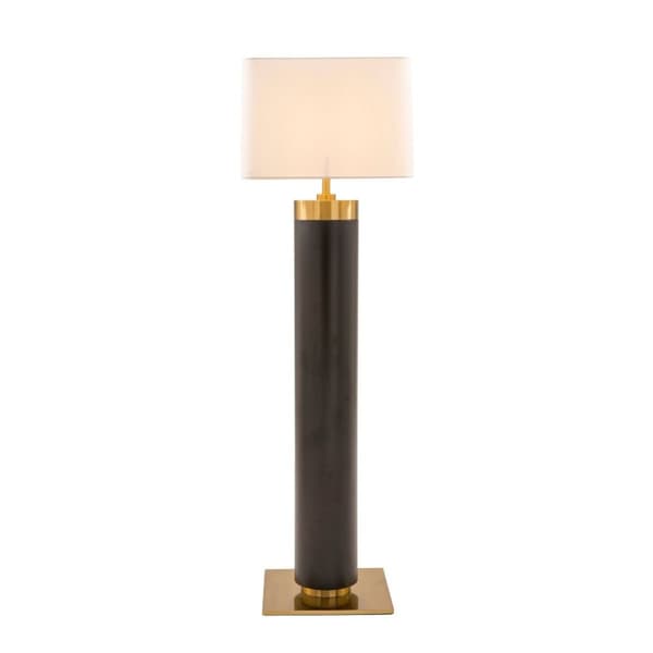 Golvlampa i svart metall och guldfärgad mässing H165 cm - VENDOME
