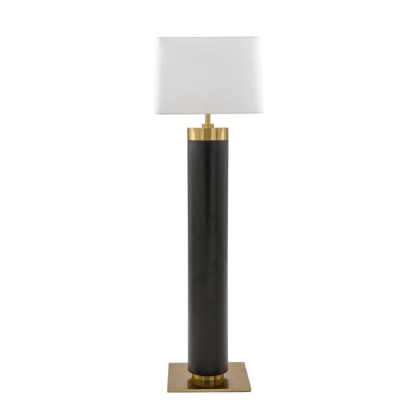 Golvlampa i svart metall och guldfärgad mässing H165 cm - VENDOME