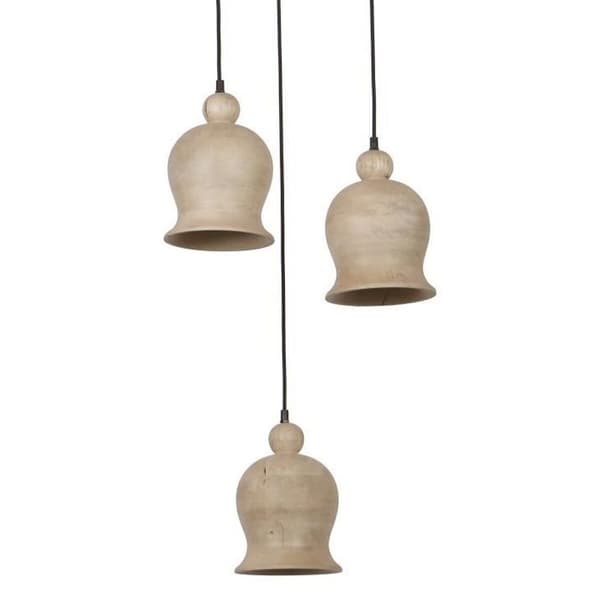 Loftslampe Home ESPRIT Mangotræ 38 x 38 x 32 cm Sort