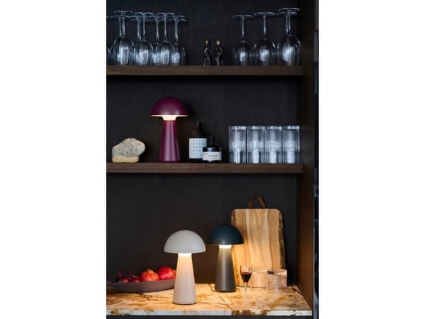 Sirius Sam Genopladelig Lampe - Mørke Grå - H 28 cm