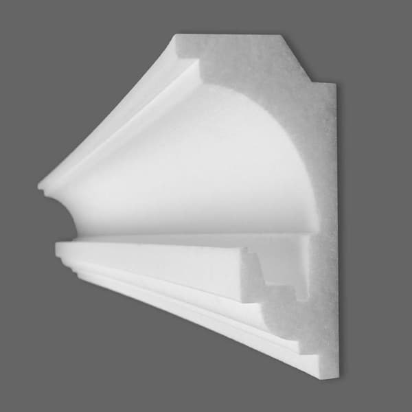 PROVISTON Ljuslist av polystyren 62 x 130 x 2000 mm vit taklist