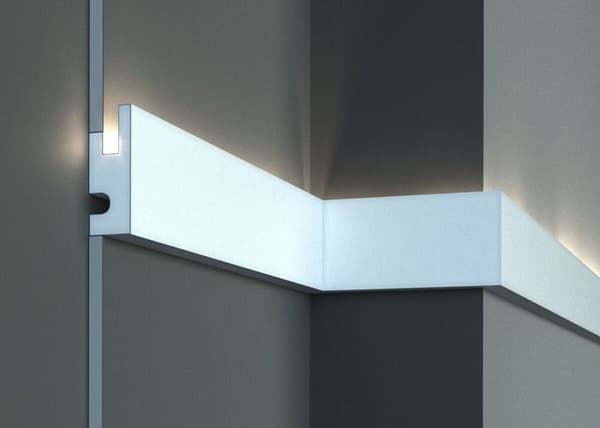 PROVISTON Corniche LED 90 x 40 x 1150 mm XPS Stötsäker 1,15 m
