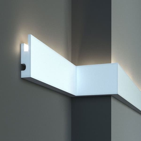 PROVISTON Corniche LED 90 x 40 x 1150 mm XPS Stötsäker 1,15 m
