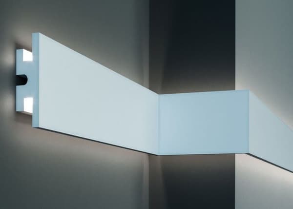 PROVISTON Ljuslist XPS 120 x 40 x 1150 mm Vit Indirekt belysning LED-belysning