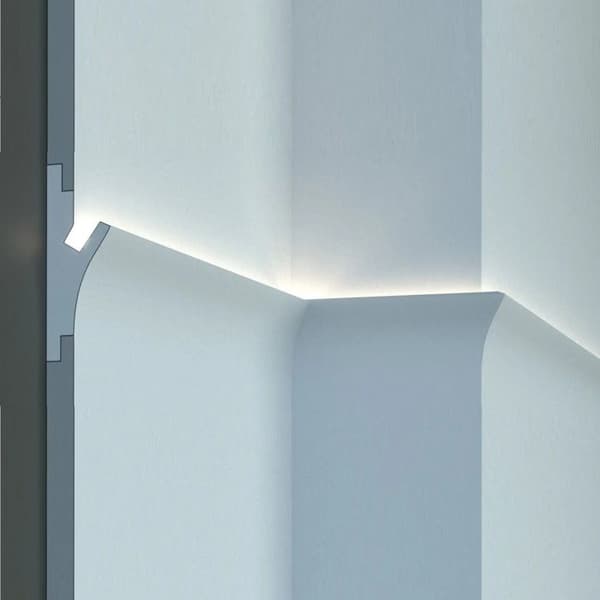 PROVISTON Moulding LED150 x 55 x 1150 mm XPS Vit Taklist Resistent 1.15 m