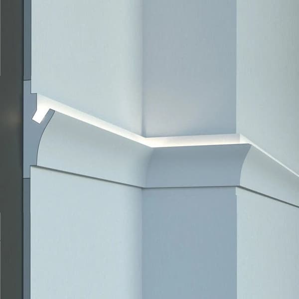 PROVISTON Moulding LED150 x 55 x 1150 mm XPS Vit Taklist Resistent 1.15 m