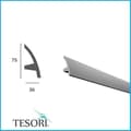 Miniatyrbild 3 av 3: PROVISTON LED-list i PU Vit 75 x 36 x 2000 mm Stötsäker 2 m