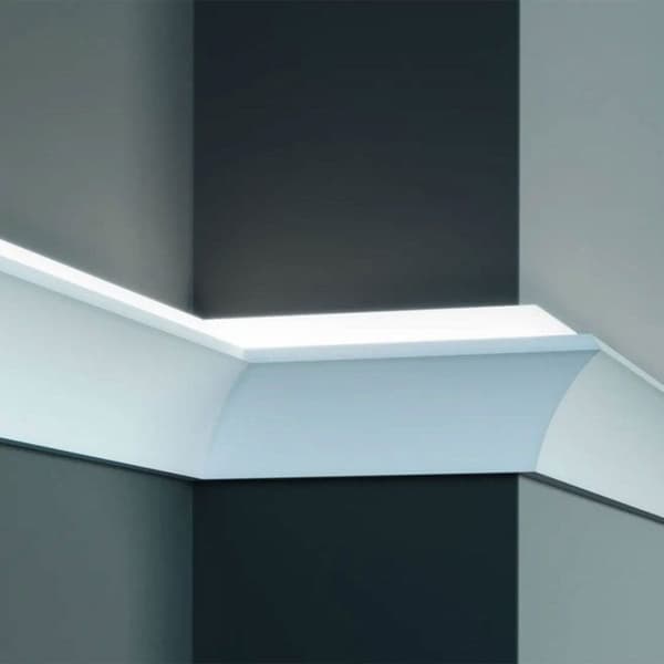 PROVISTON Ljusrampe XPS 100 x 60 x 1150 mm Vit Indirekt belysning