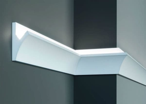 PROVISTON Ljusrampe XPS 100 x 60 x 1150 mm Vit Indirekt belysning