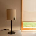 Miniatyrbild 3 av 4: Bordslampa - Faro - NILA - Rund svart matt skärm - Stål och textil - IP20