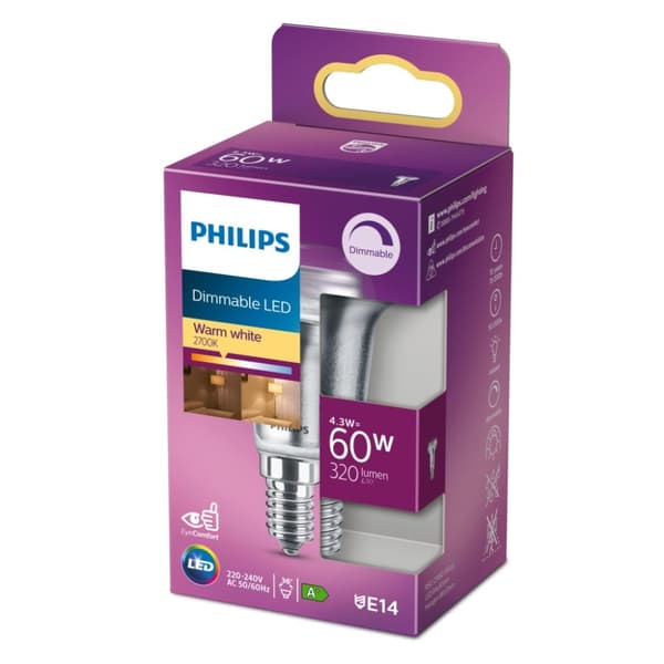 Philips Dæmpbar LED-reflektorlampe 60W E14 Varm hvid