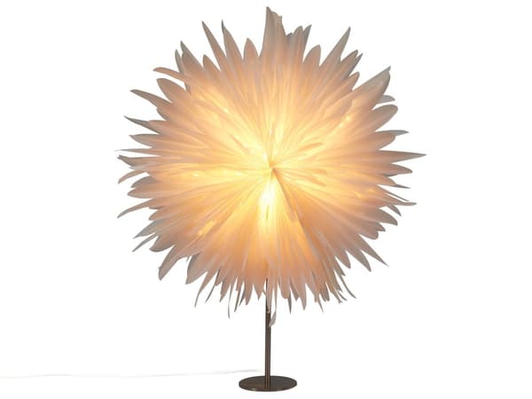 Dekorativ Lampa Snöflinga Stjärna Vit Papper och Järn Jul Festlig Dekoration Handgjord
