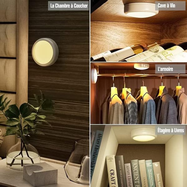 6st garderobslampa - trådlös 16 färg RGB LED-nattlampa - med 2 fjärrkontroller och tidsfunktion