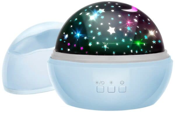 Nattlampe Galaxy Projector | Stjerneprojektor | Utskiftbart motiv blå