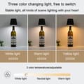 Miniatyrbild 4 av 7: Uppladdningsbar lampskärm för flaska med LED och 3 färglägen - Vit