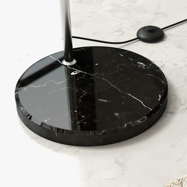 Rootz-kaarilamppu - Lattiavalaisin - Kaarevappu - Säädettävä jalusta - Moderni eleganssi - 100-115L x 30W x 170-180K cm