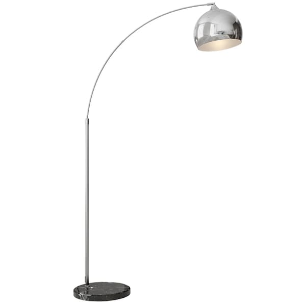 Rootz-kaarilamppu - Lattiavalaisin - Kaarevappu - Säädettävä jalusta - Moderni eleganssi - 100-115L x 30W x 170-180K cm