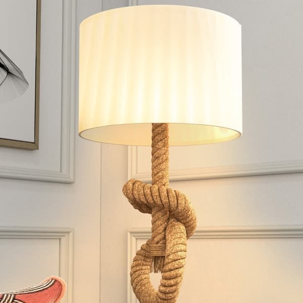 Rootz Nautical Style bordslampa - repbordslampa - USB-laddningslampa - 2200K LED-ljus - 30cm x 30cm x 55cm