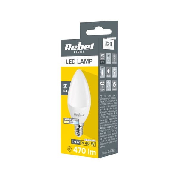 Rebel Led-lampa 5W ljus, 3000K, 230V