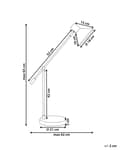 Miniatyrbilde 3 av 11: Bordlampe Svart Metall Jern Justerbar skjerm og Arm Stue Soverom Moderne design