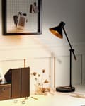 Miniatyrbilde 2 av 11: Bordlampe Svart Metall Jern Justerbar skjerm og Arm Stue Soverom Moderne design