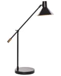 Miniatyrbilde 1 av 11: Bordlampe Svart Metall Jern Justerbar skjerm og Arm Stue Soverom Moderne design