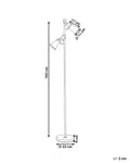 Miniatyrbilde 3 av 11: Gulvlampe Beige Metall Justerbare Skjermer Av/På-bryter Soverom Stue Hjemmekontor Belysning Industriell Design
