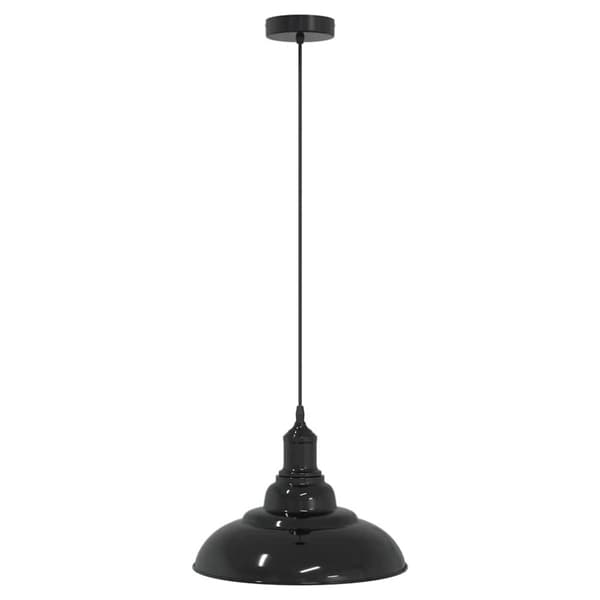 Taklampa höjdjusterbar E27 svart Ø 31 cm metall