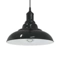 Miniatyrbild 1 av 2: Taklampa höjdjusterbar E27 svart Ø 31 cm metall