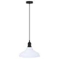 Miniatyrbild 2 av 2: Taklampa höjdjusterbar E27 glans vit Ø 31 cm metall