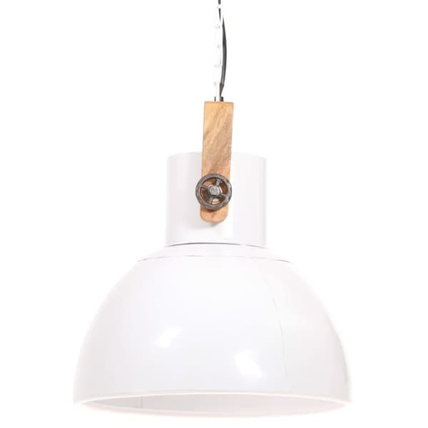 Hänglampa industriell 25 W vit rund 40 cm E27