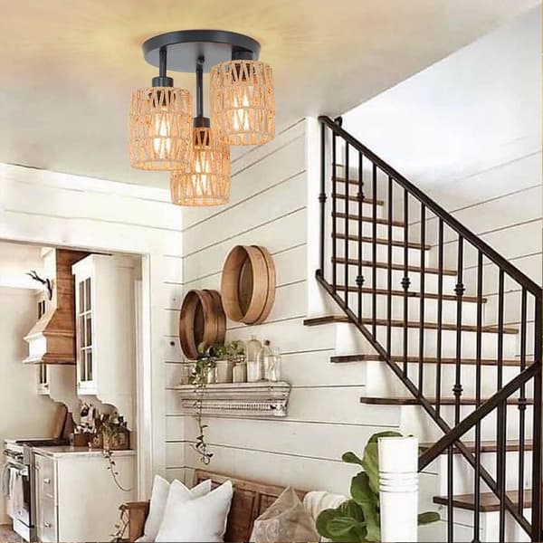 PLAFOND LAMPE TOOLIGHT APP1624-3C BEIGE BLACK